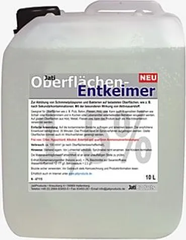 Neues Produkt gegen Sekundärkontamination - Jati-Oberflächen-Entkeimer Bild: Neues Produkt gegen Sekundärkontamination - Jati-Oberflächen-Entkeimer
