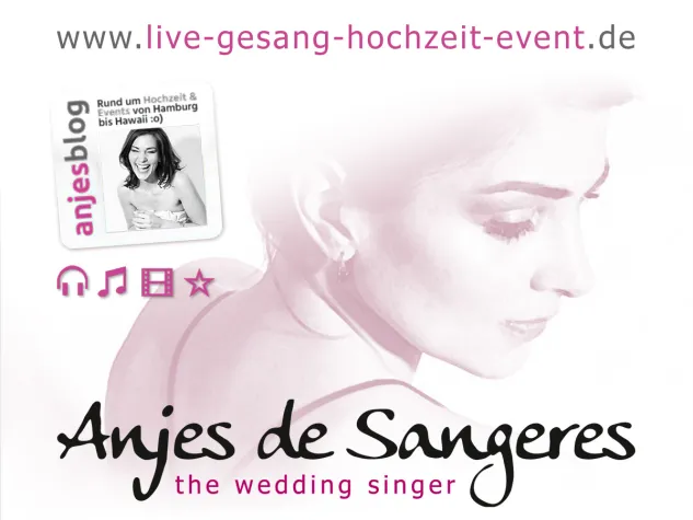 Hochzeitssängerin & Traurednerin ANJES DE SANGERES aus Hamburg - Live-Gesang und individuelle Reden Bild: Hochzeitssängerin & Traurednerin ANJES DE SANGERES aus Hamburg - Live-Gesang und individuelle Reden