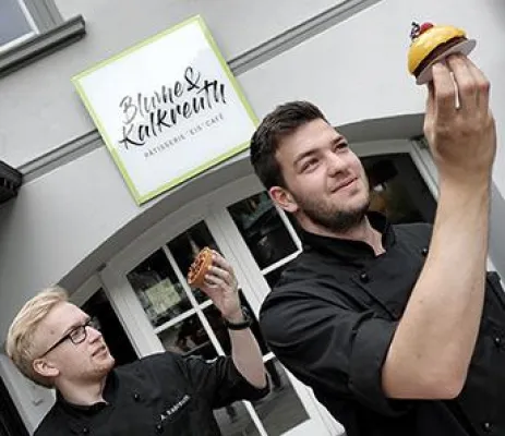 Kunstvolle Kuchenkreationen und eiskalter Genuss – Pâtisserie und Eiscafé Blume & Kalkreuth in Traben-Trarbach Bild: Kunstvolle Kuchenkreationen und eiskalter Genuss – Pâtisserie und Eiscafé Blume & Kalkreuth in Traben-Trarbach
