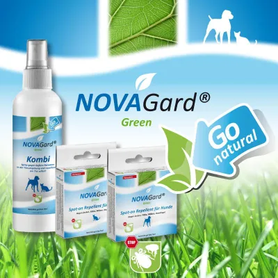 Bild: Wirksamer Schutz vor Herbstgrasmilben: Novagard Green Spot-on und KombiSpray