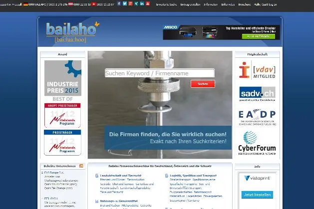 Bild: Visibilität und Auffindbarkeit auf B2B-Portal für Deutschland, Österreich und die Schweiz