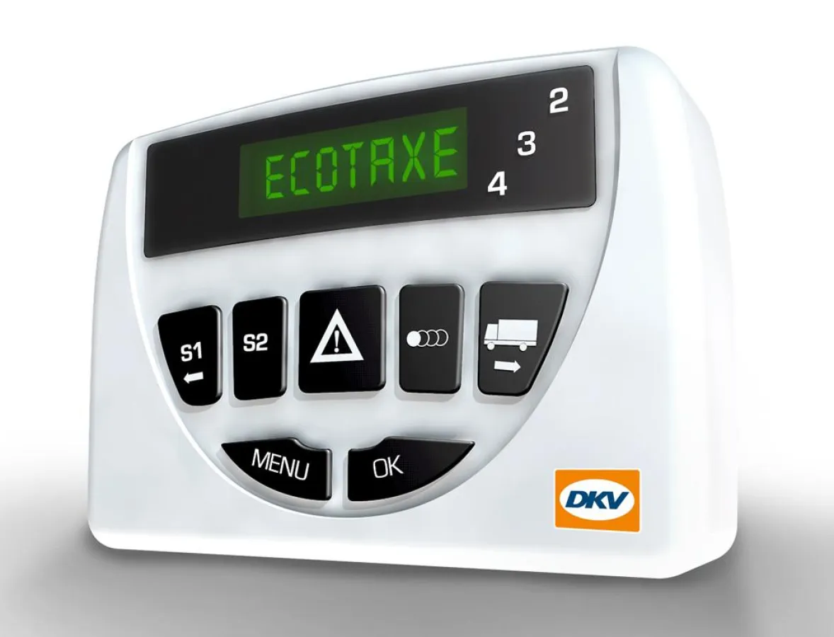 DKV Box: eine On Board Unit, um sämtliche Straßengebühren in Frankreich zu erfassen und abzurechnen.