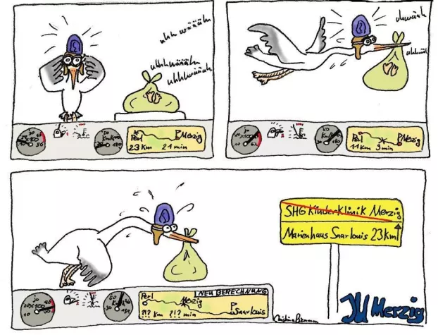 Bild: Wenn dem Storch die Puste ausgeht...