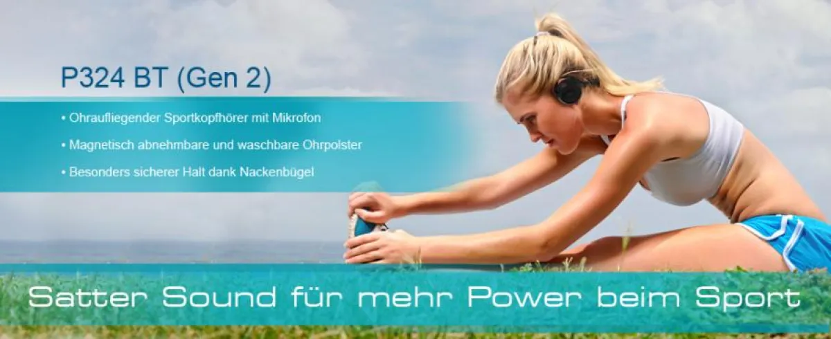 Satter Sound für mehr Power beim Sport mit dem P324 BT (Gen 2)