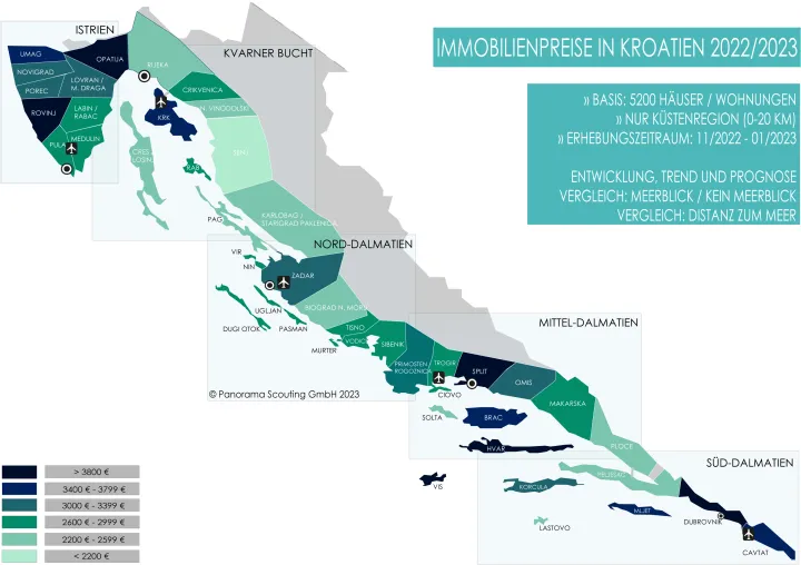 Immobilienpreise Kroatien 2023 – Preissteigerungen in den Corona-Jahren. Trend zum “Carefree Homeoffice”. Bild: Immobilienpreise Kroatien 2023 – Preissteigerungen in den Corona-Jahren. Trend zum “Carefree Homeoffice”.