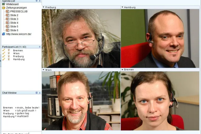 Bild: Neue Version 5.4 von Vivicom v2c Videokonferensystem mit neuen Futures