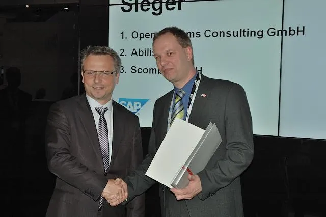 Bild: Die OSC- Open Systems Consulting konnte sich klar durchsetzen und gewinnt das SAP EBM Partner Race 2011