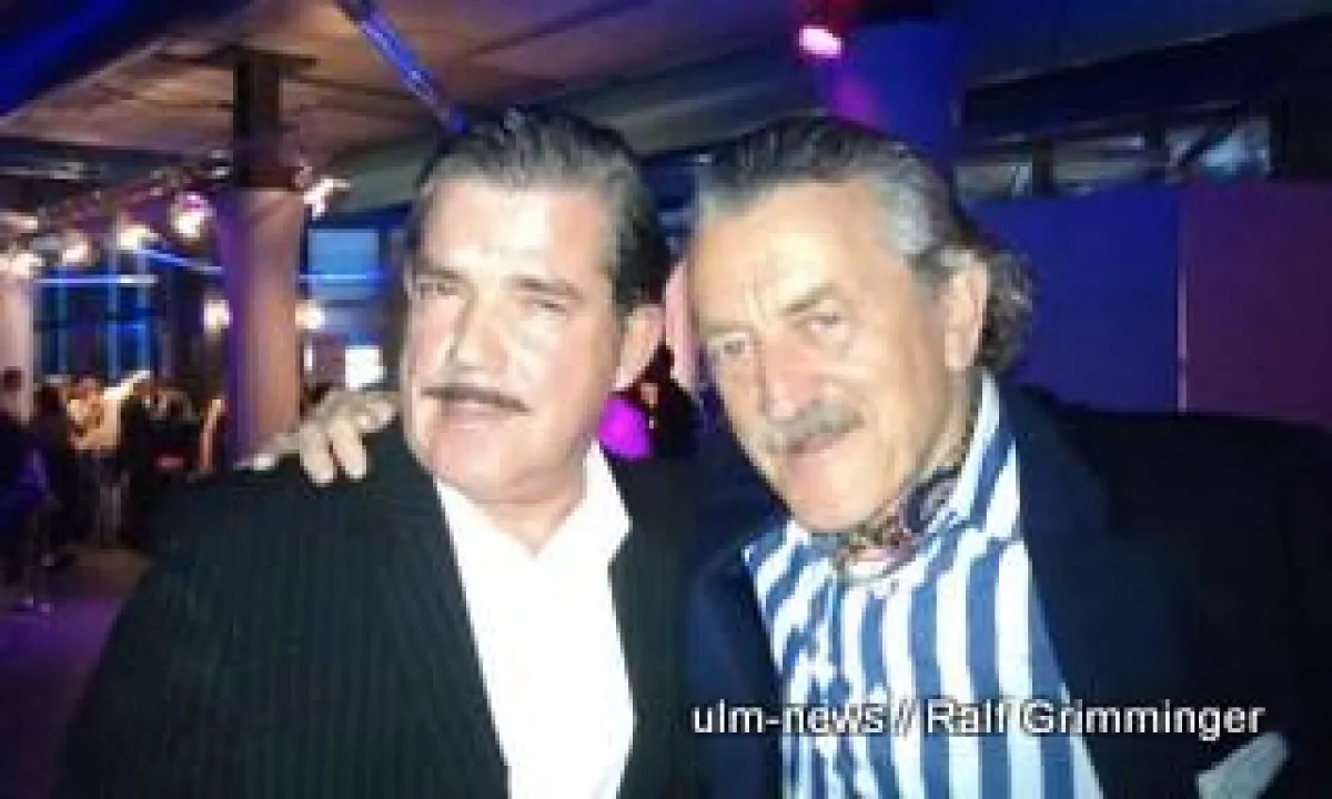 Boris Blank und Dieter Meier (Yello) beim privaten Besuch des 45. Montreux Jazz Festivals Foto: Ralf Grimminger
