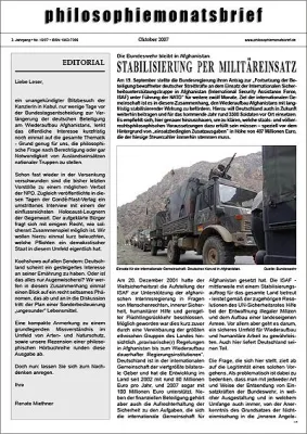 Bild: Philosophie muss Stellung beziehen: eJournal aus dem Hause Apeiron mit neuer Ausgabe