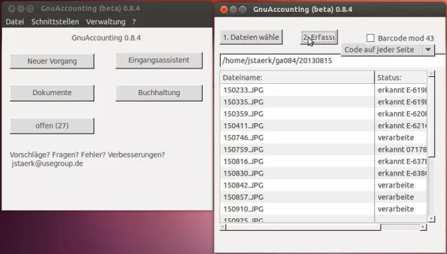 Bild: Open-Source-Buchhaltung Gnuaccounting unterstützt OpenOffice 4, DocTag und SEPA-Vorbereitungen