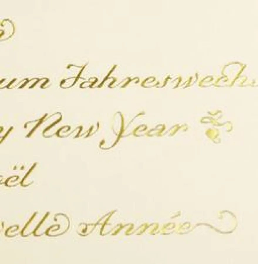 Zierschrift mit Prägefolie GTS 25150