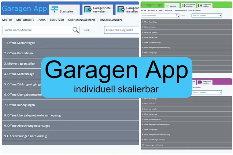 Bild: Garagen.app - Die Softwarelösung zur Verwaltung von Garagen- und Storageparks