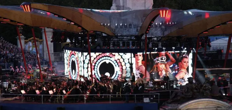 Bild: XL Video unterstützte Jubiläums-Konzert für die Queen