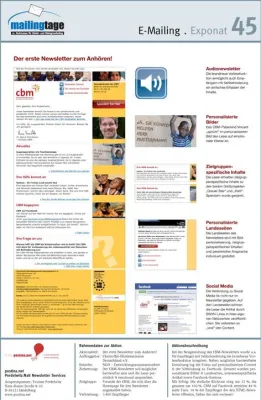 Bild: postina.net und ´"Der erste Newsletter zum Anhören" auf den mailingtagen