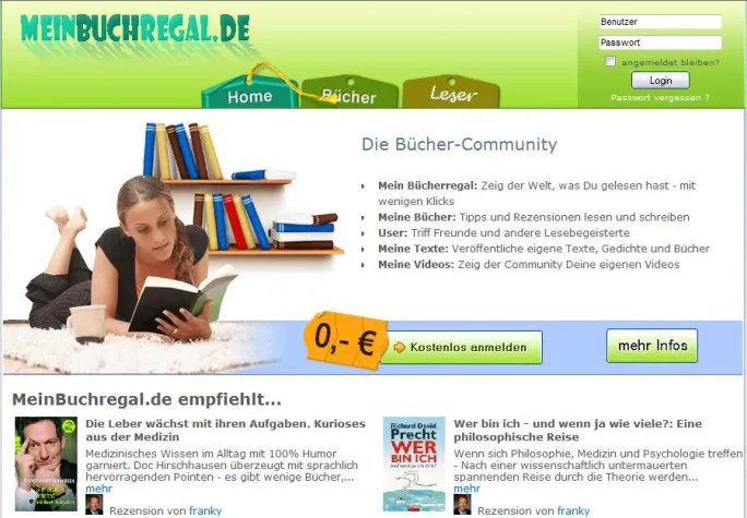 Bild: Das virtuelle Buchregal für jedermann – MeinBuchregal.de als Community neu gestartet