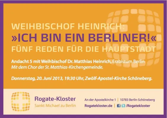Bild: Berliner Rogate-Gottesdienst am Donnerstag mit Weihbischof Heinrich