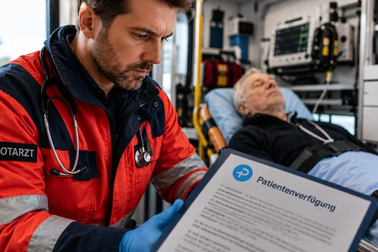 Bild: Patientenverfügung beim Notarzt: Wenn Sekunden über den Patientenwillen entscheiden