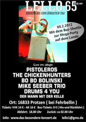 Bild: Lello 65: Exklusives Sonderkonzert mit fünf Bands und vielen Gästen am 4. Februar 2012 in Protzen