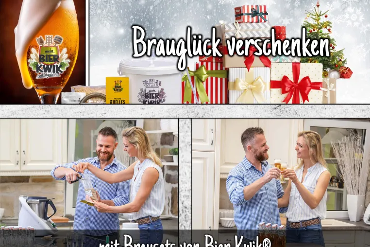 Bild: Brauglück mit den Brausets von Bier-Kwik® verschenken!