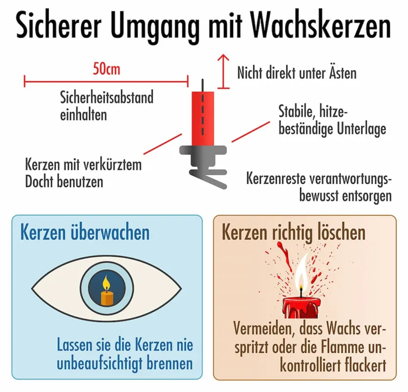 Sicherer Umgang mit Wachskerzen - sanier.de
