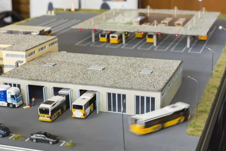 Bild: Autonomes Fahren auf dem Busbetriebshof