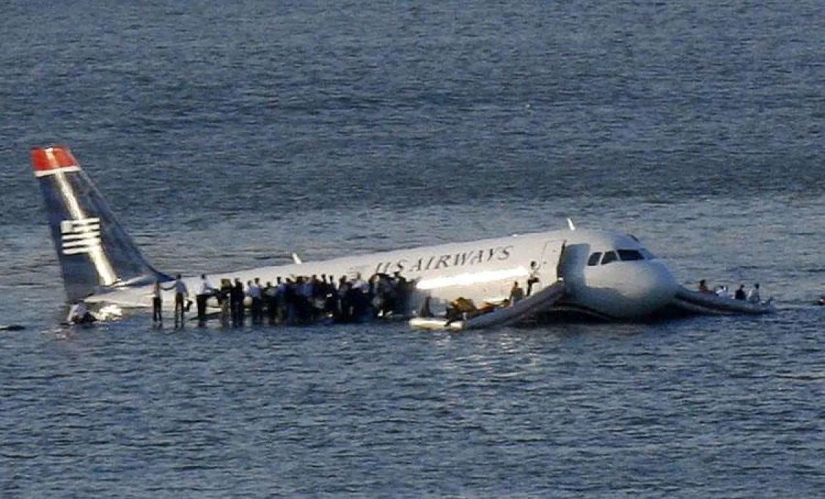 A 320 nach Notlandung im Hudson River
