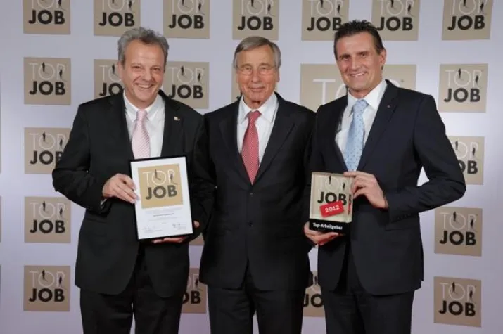 Bild: Kaffee Partner als Arbeitgeber ausgezeichnet: Top Job 2012 würdigt beispielhafte Personalarbeit im Mittelstand