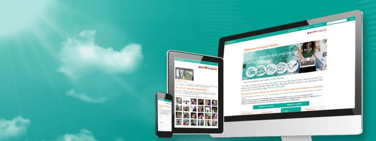 Das neue Design von Aupair World: Guter Überblick auf allen gängigen Mobil- und Desktopgeräten