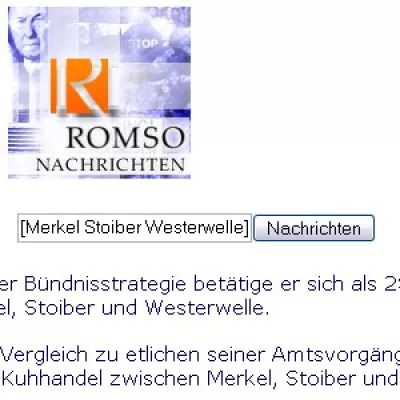 Bild: Romso Nachrichtensuche: Neuartiger satzbasierter Suchoperator