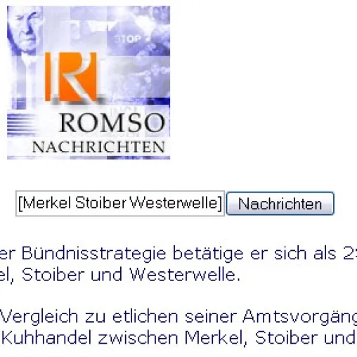 Bild: Romso Nachrichtensuche: Neuartiger satzbasierter Suchoperator