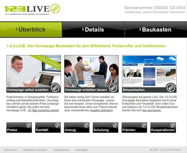 1-2-3-LIVE ebnet Mittelstand, Freiberuflern und Institutionen den Weg ins Internet Bild: 1-2-3-LIVE ebnet Mittelstand, Freiberuflern und Institutionen den Weg ins Internet