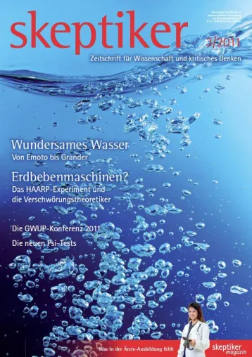 Skeptiker - Zeitschrift für Wissenschaft und kritisches Denken Heft 3/2011 erschienen Bild: Skeptiker - Zeitschrift für Wissenschaft und kritisches Denken Heft 3/2011 erschienen