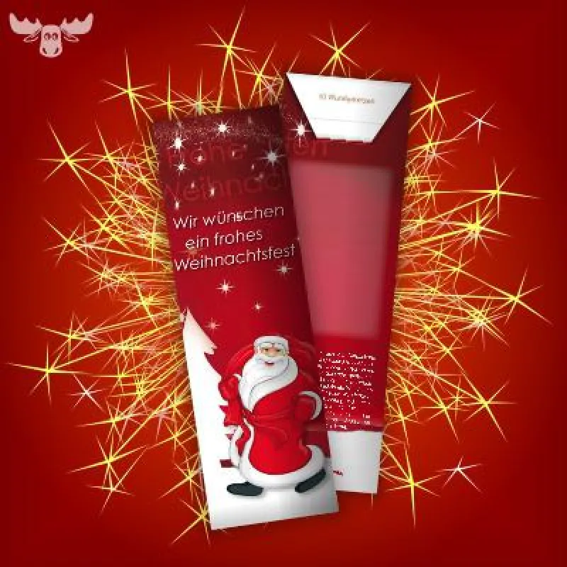 Wunderkerzen im Weihnachtsoutfit bekommt man im Onlineshop xmaskom Geschenkeservice für Kunden.