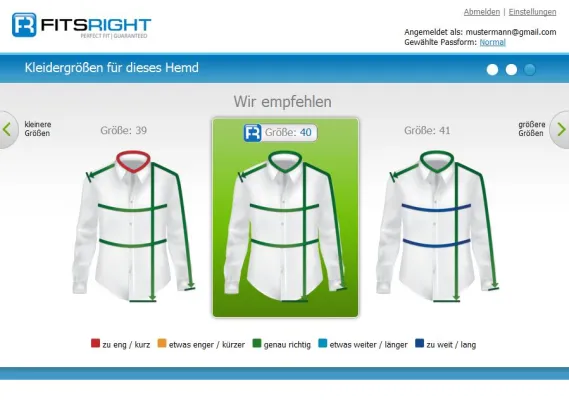 Bild: FitsRight - der revolutionäre Online Größenberater