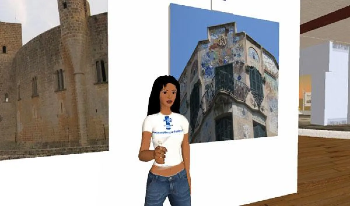 Mallorca-today.de Avatarin Joana Rosca im Ausstellungspalast