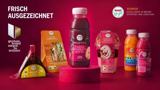 Ausgezeichnetes Convenience-Branding: HAJOK Design gewinnt German Brand Award 2026 für REWE to go Bild: Ausgezeichnetes Convenience-Branding: HAJOK Design gewinnt German Brand Award 2026 für REWE to go