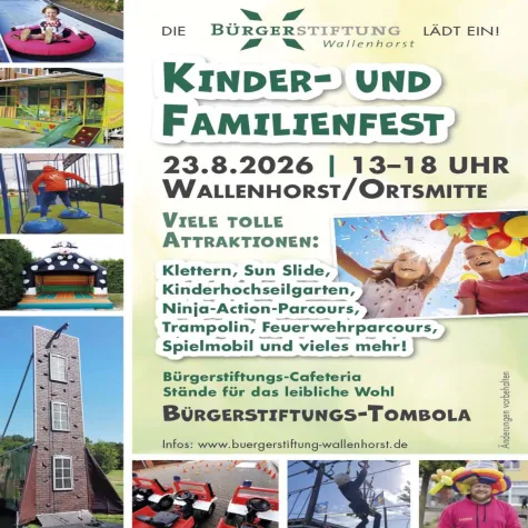 Kinder- und Familienfest der Bürgerstiftung Wallenhorst Bild: Kinder- und Familienfest der Bürgerstiftung Wallenhorst