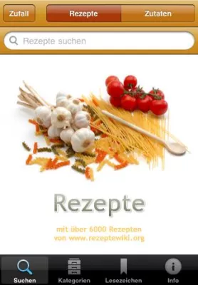 Über 6000 Rezepte mit dem iPhone immer dabei Bild: Über 6000 Rezepte mit dem iPhone immer dabei