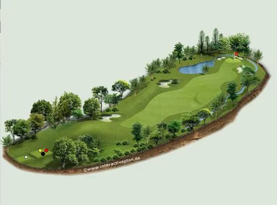 Bild: 3D Golfplatz Visualisierung mit Überflügen