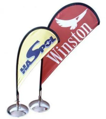 Bild: Neue Beachflags Tischaufsteller – Originelle Werbeartikel von Evolution