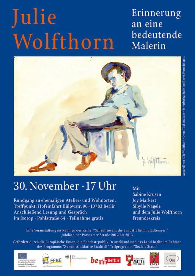 © Literatur-Salon Potsdamer Straße und Julie Wolfthorn Freundeskreis, Plakat Joachim Kögel