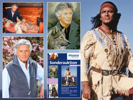 Bild: Ankündigung der Sonderauktion 'Nachlassversteigerung Pierre Brice'