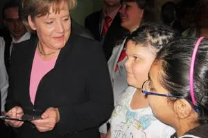 Radijojo-Kinderredaktion im Kanzleramt Bild: Radijojo-Kinderredaktion im Kanzleramt