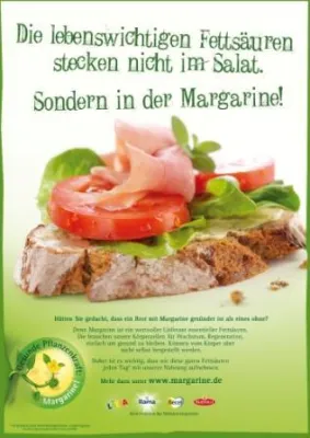 Bild: Die lebenswichtigen Fettsäuren stecken nicht im Salat - Sondern in der Margarine
