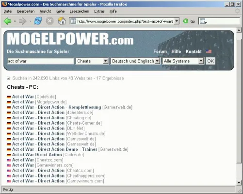 Bild: Spiele-Suchmaschine MOGELPOWER.com gestartet