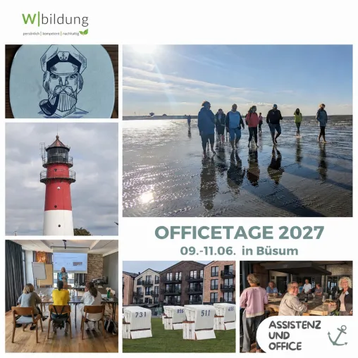 Bild: Officetage 2027 | Assistenzkongress der Wbildung Akademie in Büsum