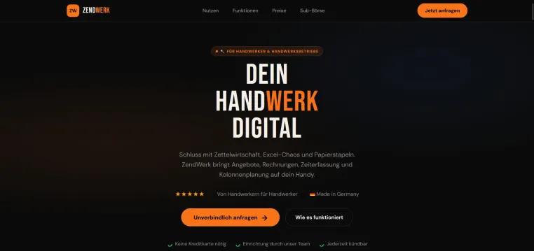 Bild: Neues Gesetz gegen Schwarzarbeit: Handwerkersoftware ZendWerk macht Betriebe fit für Zoll-Kontrollen