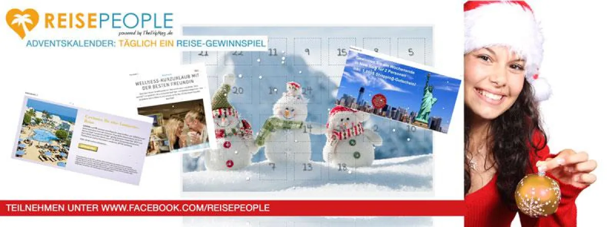Reisepeople Adventskalender: Täglich ein Reisegewinnspiel!