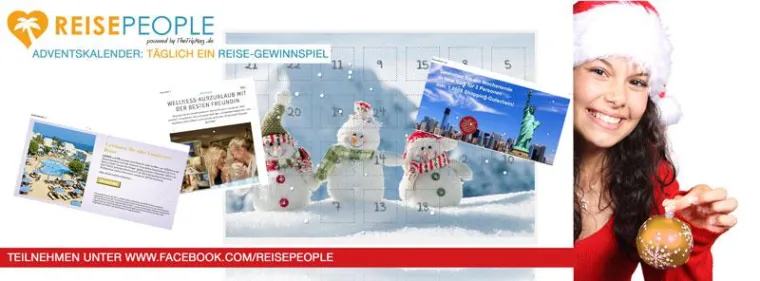 Bild: Reisepeople Adventskalender: Täglich ein Reisegewinnspiel