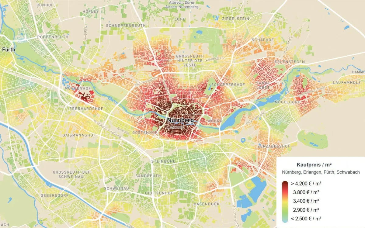 Pricemap Nürnberg